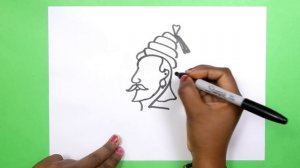 How To Draw Chhatrapati Shivaji Maharaj with Number 2 - Step by step for beginners