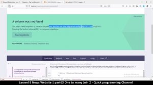 #63 Laravel 8 News Website | One to many join 2 | Quick programming tutorial