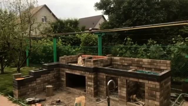 Барбекю комплекс из кирпича своими руками смотреть онлайн