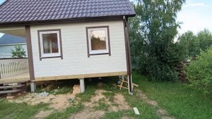 Баня 6х6 с мансардой внешний вид