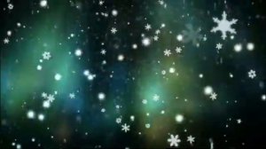 ФУТАЖ.  АВРОРА НА ЧЁРНОМ ФОНЕ, ПАДАЮЩИЕ СНЕЖИНКИ
