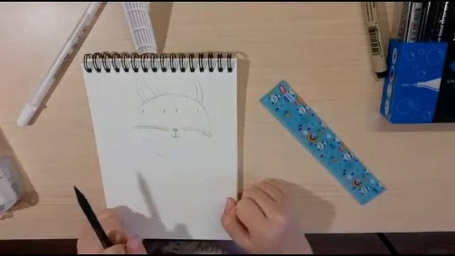 Рисуем глазастенького котика) смотреть онлайн