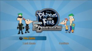 Phineas and Ferb: Across the 2nd Dimension Title Screen (Wii, PS3, PSP)