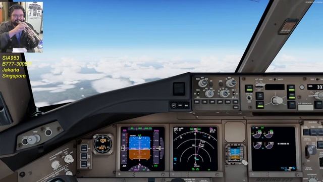 Prepar3d on Vatsim - PMDG 777-300ER to Singapore смотреть онлайн