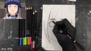 ПЕРСОНАЖ НАРУТО - ХИНАТА ХЬЮГА/ Гуашь/ Как нарисовать персонажа НАРУТО. Рисуем просто. Рисунок №47.