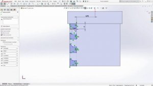 3D модель пластиковой заглушки 20х20 в SolidWorks