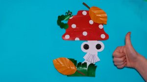 Как сделать детскую поделку гриб Мухомор своими руками, простые поделки из бумаги в сад и в школу