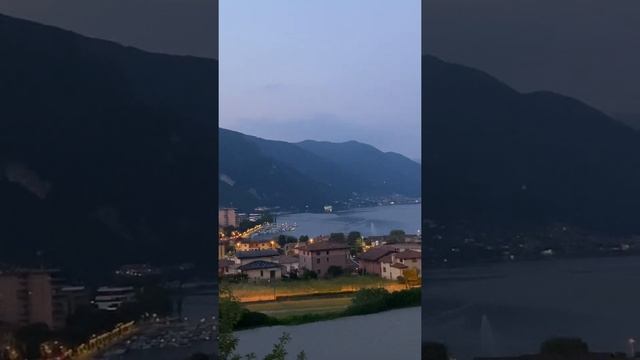 Lake sarnico evening view #italy#lago di sarnico#lake