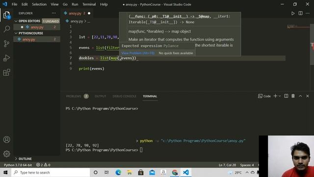 42 filter map reduce using lambda function in Python Hindi