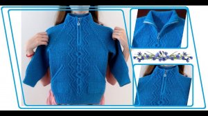 Джемпер с замком. Часть 2. Росток. Вшиваем замок.