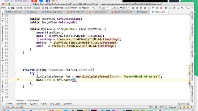 90   Android Studio  SQLite & RecyclerView Adapter смотреть онлайн