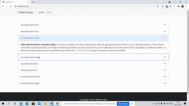Vue 3 Bootstrap 5 Accordion with Dynamic Data смотреть онлайн