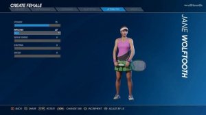 AO Tennis 2 - Female & Male Character Customization (All Options)