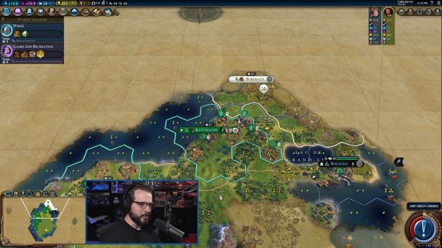 CIVILIZATION 6 - Gaul (Deity) - INDOMITABLE AMBIORIX - Part 3 - NEW FRONTIER PASS (MODDED) смотреть онлайн