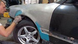 Ремонт косячной арки Audi 100 C4