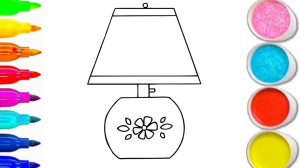 КАК НАРИСОВАТЬ ПОДСТОЛНЫЙ ЛАМПА
