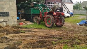 Т-25+КУН,подготовка площадки под навес