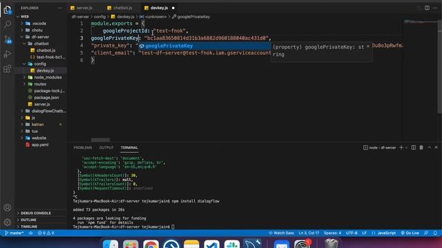 Dialogflow with Node Js Server смотреть онлайн