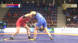 Qual. FW - 53 kg: A. DOROGAN (AZE) df. L. GURBANOVA (AZE) by FALL, 4-5