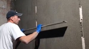 Штукатурка стен Хоппер ковшом. 3.Удаление маяков и подрезка