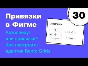 Привязки (constraints). Как настроить адаптив Bento Grids? Автолейаут или привязки? Фигма с нуля