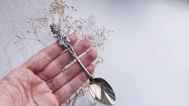 Ложка чайная «Роза» литая с чернением смотреть онлайн