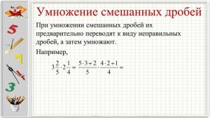 Арифметические действия с обыкновенными дробями