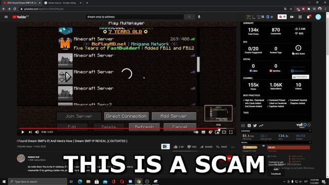 I Found Dream SMP IP Address... смотреть онлайн