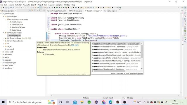 Java Json Datei auslesen | Json Tutorial deutsch