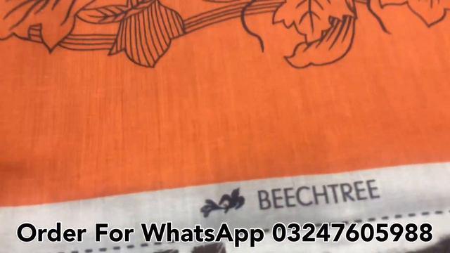 Beech tree Lawn 3 pcs with Golden pati 100-100 Soft Voil Lawn Dupatta |Umair Fabrics Faisalabad|Cod смотреть онлайн