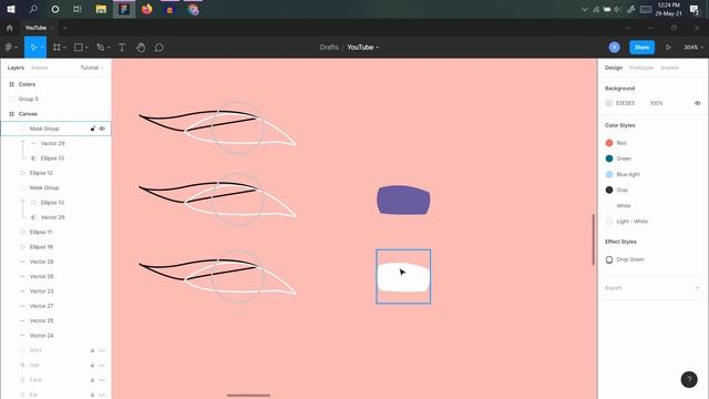 Vector Portrait Tutorial for Beginners Using Basic Shapes | FIGMA Flat Illustration Tutorial