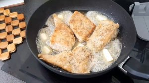 ? Жареный Карп с чесноком и сливочным маслом.?