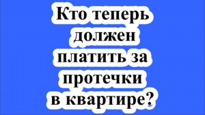 Кто должен платить за протечки в квартире?