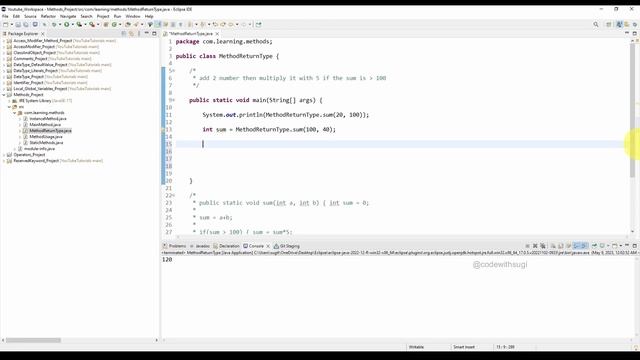 #28 why we need return type in methods? | difference between void and return type methods.