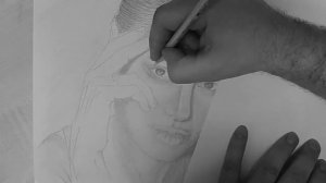 Научитесь рисовать портрет Анджелины Джоли карандашом. Angelina Jolie Bleistiftzeichnung