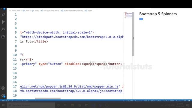 Bootstrap 5 Spinners | Tutorials Tuts Bootstrap 5 | Bootstrap Spinners