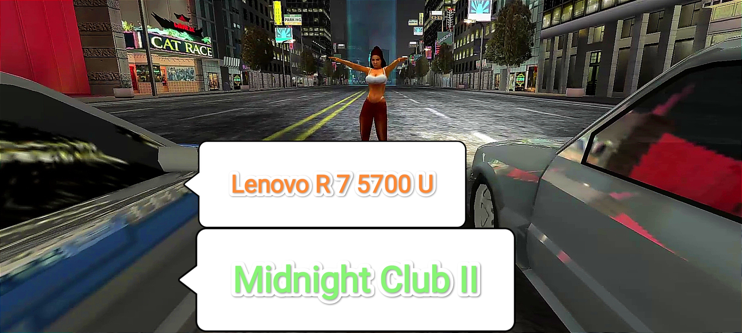 Midnight Club II (1080р) - 60 фпс на слабом ПК (Lenovo R 7 5700 U)