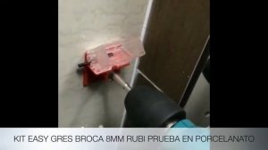 Cortadoras Rubi broca para porcelanato en acción