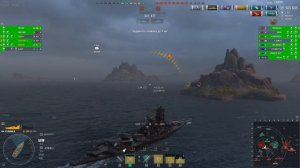 Линкор IWAMI 302К Урона! Мир кораблей World of Warships