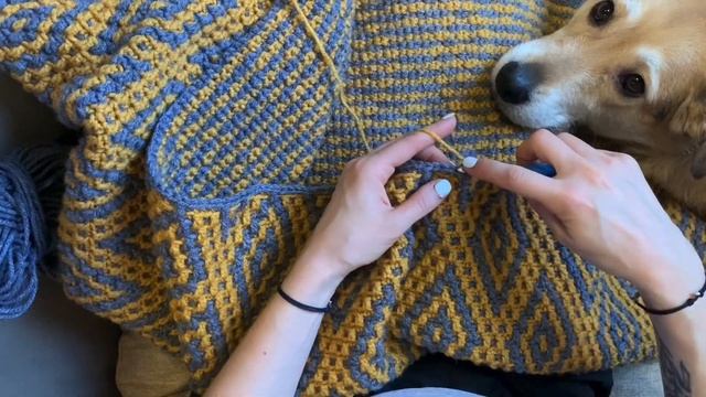 Самый нескучный в мире плед: мозаичное вязание смотреть онлайн