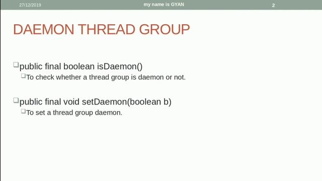 Multithreading in Java | #37 | A Very Basic Introduction to Daemon Thread Group in Java