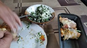 Мясные рулетики с зеленью