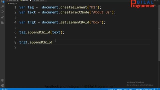 JavaScript Dom appendChild & insertBefore in Urdu/Hindi tutorial 88 смотреть онлайн