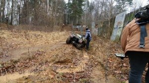 Электроквадроцикл Вездеход-04У под управлением мастера.