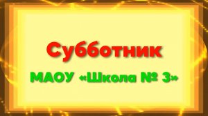 Субботник. МАОУ «Школа № 3»