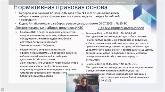 Тема 7. Назначение выборов в ОМС. Округа и участки. Выдвижение и регистрация кандидатов, списков. смотреть онлайн