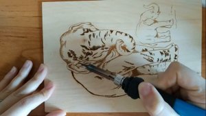 Выжигание паяльником по дереву (пирография). Урок для начинающих / The pyrography for beginners