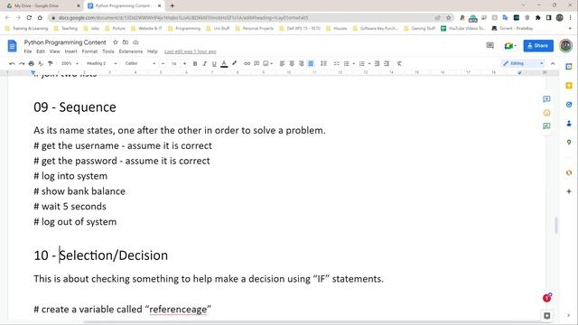 Basic Python Tutorial | Part 12 | PROGRAMMING CONSTRUCTS Python (2022)