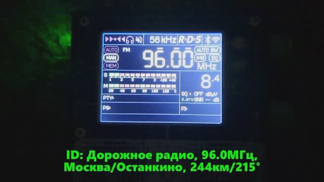 20.08.2023 17:55UTC, [tropo], Дорожное Радио, Останкино, 96.0МГц, 244км