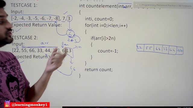 Count Elements Which are Greater Than Twice the Input Number n || Lesson 5 || C Placements смотреть онлайн